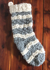 Chunky Knit Lã Marfim meias de Natal & Blue Crochê Made in Nepal Novo Sem Etiquetas Originais comprar usado  Enviando para Brazil