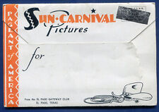 Carpeta postal de recuerdo Sun Carnival EL Paso Texas Gateway Club PF3 segunda mano  Embacar hacia Mexico