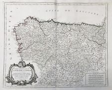 España Galicia Asturias Castilla Y Leon Cantabria Grabado Mapa Mappa Santini comprar usado  Enviando para Brazil