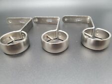 SILVER METAL CURTAIN ROD DRAPERY HOLDERS 3 PCS for sale  Shipping to South Africa
