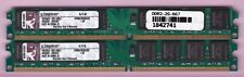 Kit de memoria RAM de bajo perfil Kingston KVR667D2N5/2G DDR2-667 PC2-5300 de 4 GB 2x2 GB, usado segunda mano  Embacar hacia Argentina