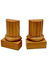 Suportes de livros esculpidos em madeira maciça vintage em forma de coluna de pilar neoclássico comprar usado  Enviando para Brazil