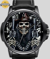 Reloj de pulsera Skull Cowboy gótico elegante raro calidad vendedor del Reino Unido, usado segunda mano  Embacar hacia Argentina