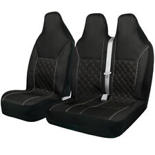 FOR CITROEN RELAY - LUXURY QUILTED GREY PIPING VAN SEAT COVERS - SINGLE + DOUBLE for sale  Shipping to South Africa
