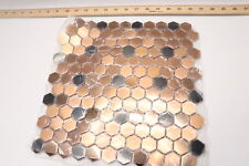 (10-Pk) Azulejo hexagonal pelar y pegar metal bronce/negro 12" x 12" segunda mano  Embacar hacia Argentina