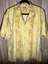 Camisa masculina de seda manga curta havaiana floral amarela Tommy Bahama tamanho 2XL comprar usado  Enviando para Brazil