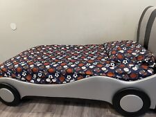 Used, Kids Boys Super Racer Silver/Black Leatherette TWIN Bed by Furniture of America for sale  Shipping to South Africa