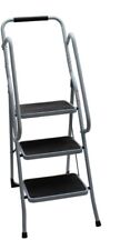 Used, FOLDING 3 STEP LADDER SAFETY NON SLIP STEEL KITCHEN DIY - DS5353 - 2nd for sale  Shipping to South Africa
