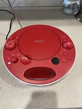 Sony ZS-E5 Rojo Portátil Reproductor de CD AM/FM Radio MP3 AUXILIAR Estéreo Y2K Boombox Funciona segunda mano  Embacar hacia Mexico