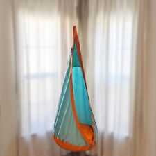 Cadeira de rede La Siesta Joki infantil suspensa ninho azul laranja algodão orgânico comprar usado  Enviando para Brazil