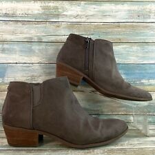 Sam Edelman Circus Ankle Boot Bootie Womens 10 Gray Casual Zip Up Low Block Heel for sale  Shipping to South Africa