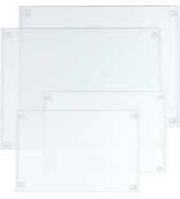 4 Pack Tempered Glass Cutting Board with Rubber Feet, Rectangle Non-Slip, used for sale  Shipping to South Africa