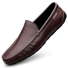 Mocassins masculinos casuais de couro genuíno sapatos de condução respiráveis  comprar usado  Enviando para Brazil