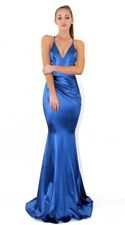Exquisite Gold & Blue Satin Mermaid Style Dress - A Show-Stopping Piece  for sale  Shipping to South Africa