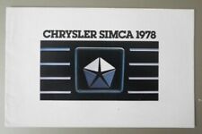 Chrysler simca 1978 for sale  UK