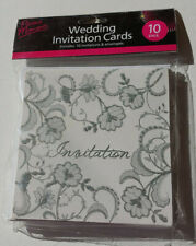 Wedding invitations white for sale  STAFFORD
