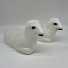 Used, Set of 2 Small 10" Empire Lambs Sheep Blow Mold for Christmas Nativity Set for sale  Shipping to Canada