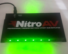 Repetidor de cubo de 8 puertos Nitro AV Professional Firewire 800 IEEE-1394B PROBADO con alimentación, usado segunda mano  Embacar hacia Argentina
