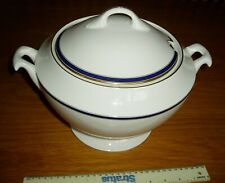 Used, Spode Lausanne Blue Soup Tureen + Lid Gold Edge Y8579  for sale  LONDON