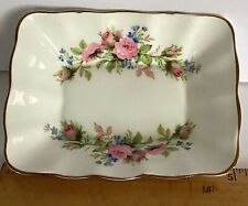 Royal Albert Bone China "Moss Rose" Rectangular Candy or Trinket Dish, England for sale  Shipping to South Africa