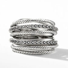 Anel de casamento feminino de prata esterlina 925 envoltório brilhante anel de zircão tamanho 6-10 comprar usado  Enviando para Brazil
