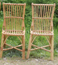 Silla BAMBUS Italian Bamboo Chair Vintage SET de 2 sillas de bambú sillas silla de jardín segunda mano  Embacar hacia Argentina