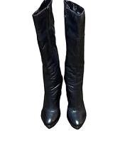BRONX GOSSIP BLACK CALF LEATHER KNEE PLATFORM BOOT SIZE 39 for sale  Shipping to South Africa
