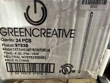 Green Creative LED T5 Bulbs White Tube Light 3500K 15T5HE/4F/835/DIR/R 24 Pcs, used for sale  Shipping to South Africa