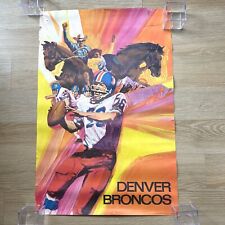 Póster de colección de los Denver Broncos 1970 serie de coleccionistas de la NFL pinup colorido EE. UU. segunda mano  Embacar hacia Argentina