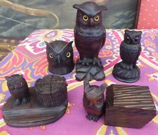 Owl inkwells black for sale  UCKFIELD
