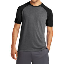 Camiseta Sport-Tek Masculina Manga Curta PosiCharge Tri Blend Wicking Raglan ST400 comprar usado  Enviando para Brazil