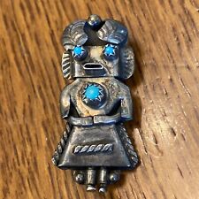 Orville Manygoats Navajo Kachina Turquoise Sterling Silver Pendant Vintage Ag for sale  Shipping to South Africa