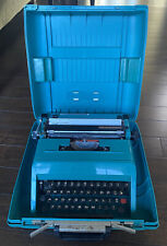 Olivetti Studio 45 Manual Typewriter w/ Case Turquoise Made in Spain for sale  Shipping to South Africa