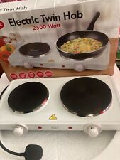Quest Electric Twin Hob/Hot Plate with Temperature Control / 1000W + 1500W Hobs, used for sale  Shipping to South Africa