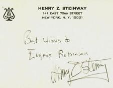 RARO! Cartão "Steinway & Sons" Henry Z Steinway assinado 3,5X5,5 comprar usado  Enviando para Brazil