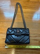 Usado, Bolsa tiracolo acolchoada preta Kurt Geiger London Mini Kensington comprar usado  Enviando para Brazil