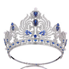 10cm de altura Cz Coroa Tiara De Cristal Casamento Formatura Rainha Princesa Ajustável Cor 9 comprar usado  Enviando para Brazil