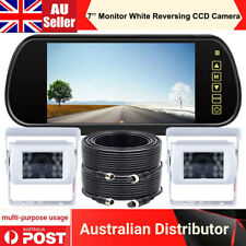 Usado, Monitor de espelho retrovisor 7" 12V/24V 2xbranco câmera CCD invertida para caravana van comprar usado  Enviando para Brazil