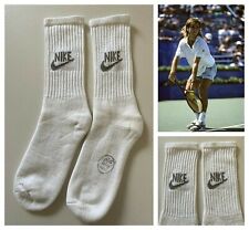 VINTAGE anni'90 Nike Block lettera Tennis Crew Socks AGASSI OG DS NOS Retro UK 7-11 usato  Spedire a Italy