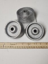 Caster Wheel Roller 3" Silver Cast Iron 3" x 1.25" X .50" ID Set Of  3 for sale  Shipping to South Africa