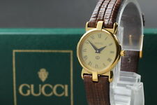 [Caixa Quase Perfeita] Relógio Feminino Gucci 3400L Vintage Mostrador Dourado Quartzo Nova Bateria, usado comprar usado  Enviando para Brazil