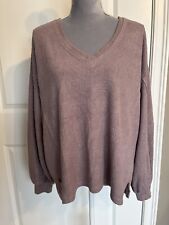 Used, Urban Outfitters MEDIUM Fuzzy Texture Sweatshirt Sweater Top Women’s V-Neck for sale  Shipping to South Africa