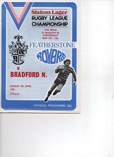 R.l programme featherstone for sale  BRADFORD