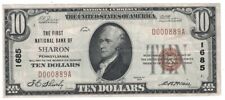 Używany, USA (Sharon, PA) - seria banknotów walutowych 10,00 USD 1929 na sprzedaż  Wysyłka do Poland