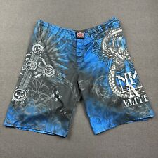 Shorts masculino MMA Elite grande tabuleiro azul design gráfico dragões cruz Y2K grunge comprar usado  Enviando para Brazil