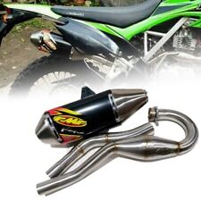 BLACK STAINLESS EXHAUST MUFFLER PIPE FIT KAWASAKI KLX125 KLX140 KLX140L KLX150 for sale  Shipping to South Africa