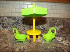 Mesa com cadeiras Fisher Price Little People amarela e verde comprar usado  Enviando para Brazil