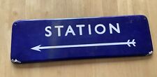 Enamel station sign for sale  STAFFORD