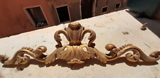 Friso esculpido em madeira antigo dourado para mais de uma porta ou pintura 51cm x 12,5, usado comprar usado  Enviando para Brazil