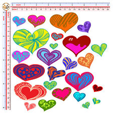 Hearts multicolor sticker usato  Roma